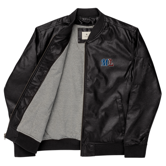 “Classic ML Leather” Bomber Jacket