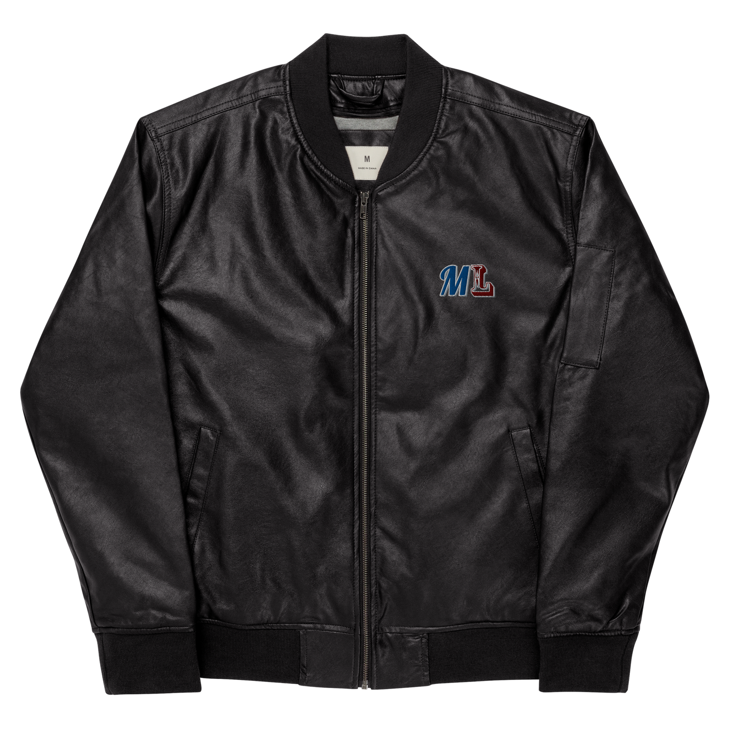 “Classic ML Leather” Bomber Jacket