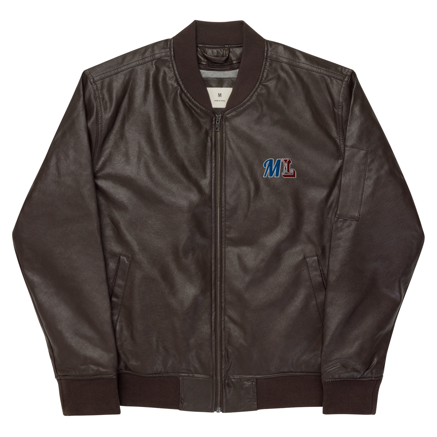 “Classic ML Leather” Bomber Jacket